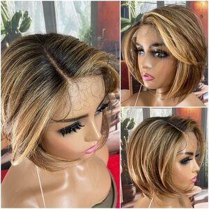NEW rooted lace fronts moon shaped part wig